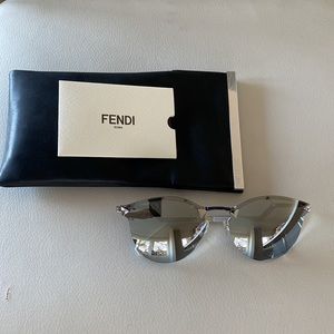 Fendi Silver Mirrored Sunglasses